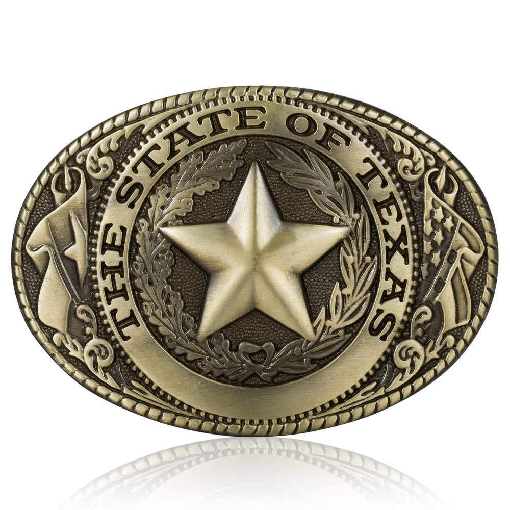 KDG Western Cowboy Belt Buckles Men Vintage One Size, 3-bronze Texas Star