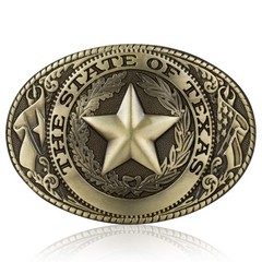 KDG Western Cowboy Belt Buckles Men Vintage One Size, 3-bronze Texas Star