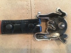 Kieselstein-Cord Sterling Alligator Buckle With Black Alligator Belt Size 2