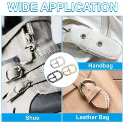 9Pcs 1&Prime; Single Prong Metal Roller Pin Belt Buckles Black/Silver/Light Gold