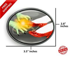 Wizard of Oz Belt Buckle – Ruby Slippers Handmade Oval Buckle – 250