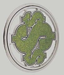 Dollar Sign Belt Buckle Cosplay Halloween Costume Party Men Green BUCKS Color