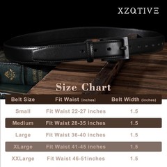 XZQTIVE TSA Belt For Men Metal Free Dress Belts Fit Pant 36-40in, Black