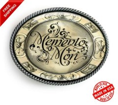 Victorian Memento Mori Belt Buckle – Gothic Silver Handmade Artisan – 132-4