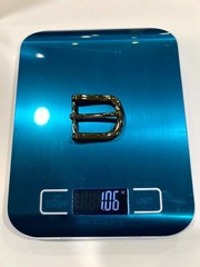 Solid Brass Nickel Belt Buckle Made in Italy Fits 1&Prime; Belt Strap