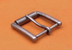Heavy Strong Solid Antique Silver Prong Pin Roller Buckle For Veg Leather Belt