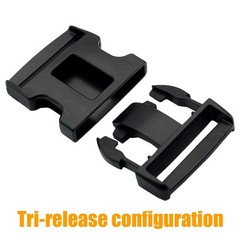 LytHarvest 2.25&Prime; Tri-Release Buckle Set, No Sewing For duty belt, Black