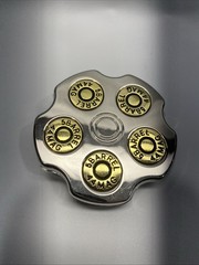 Vintage Y2K – 44 Mag 5 Barrel Spinner Belt Buckle Firearms Guns. 2.75in Diameter