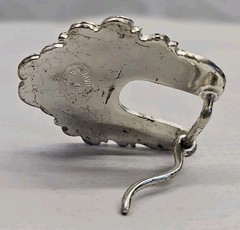 DALE CHAVEZ DESIGN BY VTG BELT BUCKLE SILVER W/COPPER EDGE 2.5&Prime; X 2.5&Prime; SIGNED