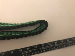 New Handmade Nylon braided Men Women Belt Green Black 48in No Buckle