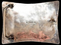Sterling Silver Buckle Navajo W. Yazzie Turquoise Coral Eagle Vintage
