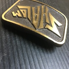 Vintage Buckler Ltd. Handmade In Israel Solid Brass 117 Shalom Belt Buckle 2.5&Prime;L