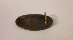 VTG Country Music Enamel Solid Brass Oval Belt Buckle Music