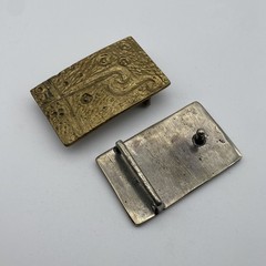 Antique Copper Casted Buckle,Retro Brass Plain Buckle