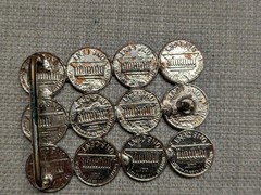 vintage 1970s handcrafted PENNY belt buckle LINCOLN coins WESTERN cowboy USA