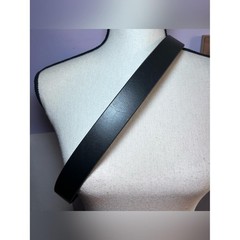Tony Lama Men&rsquo;s 38 Smooth Black Leather Belt with Silver Buckle USA