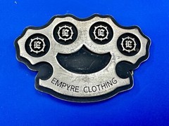 Empire Clothing Knuckles Cut Out Belt Buckle Company Advertising Promo