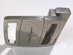 AUTHENTIC SALVATORE FERRAGAMO SILVER VARA BELT BUCKLE FOR 1.3&Prime; WIDE BELT STRAP
