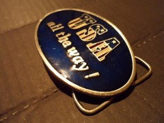 Belt Buckle Biker Western Made in USA All the Way US Stars & Stripes Flag