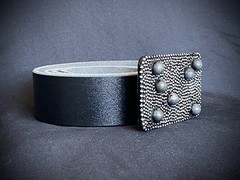 “Dead Planets” Industrial Cosmic Wearable Art Belt Buckle – Darren McNeese
