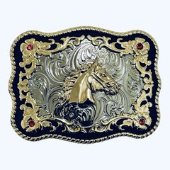 Horse Rodeo Western Cowboy Belt Buckle Hebilla Vaquera Con Caballo Mexico