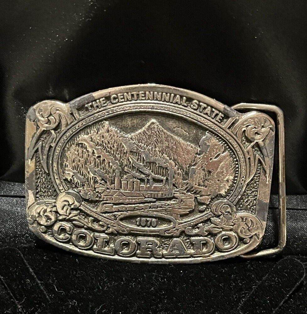 Spec Cast « Colorado – The Centennial State » Metal Belt Buckle