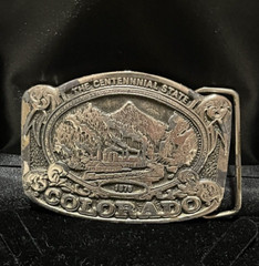 Spec Cast « Colorado – The Centennial State » Metal Belt Buckle