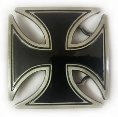 IRON CROSS BELT BUCKLE maltese cross chopper motorcycle outlaw biker buckle