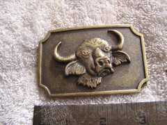 Vintage Bull Head Belt Buckle