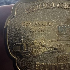 Historical Construction Equipment Show Belt Buckle Limited Edition Embossed 1998