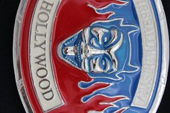 Men Women Silver Metal Belt Buckle Hollywood Fireball Ministry Rock & Roll Band