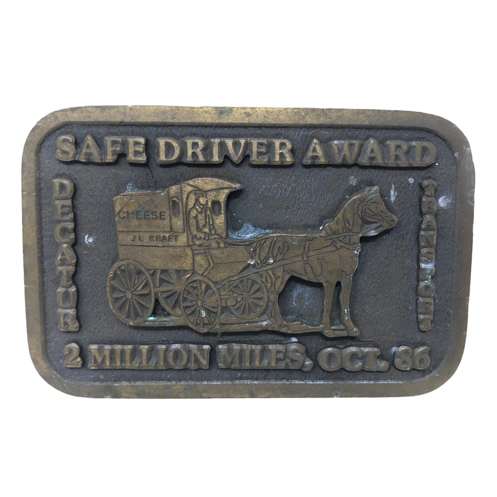 VTG Decatur Transportation 2 Million Miles Safe Driver Award 1986 Belt Buckle