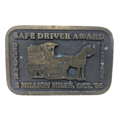 VTG Decatur Transportation 2 Million Miles Safe Driver Award 1986 Belt Buckle
