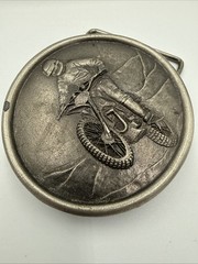 1976 Indiana Metal Craft Dirt Bike Motocross Motorcycle Racer Belt Buckle