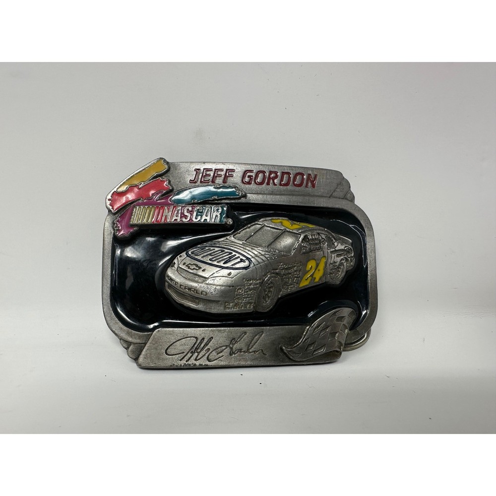 Vintage 1995 Jeff Gordon NASCAR #24 Belt Buckle Limited Edition 4624 USA Made