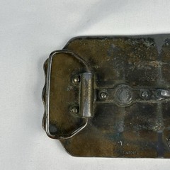 Vintage Bergamot Brass Works America’s Heroes Fire Dept Boston Brass Belt Buckle