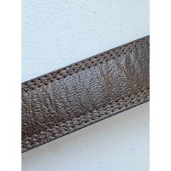 Wrangler Dark Brown American Bison Leather Belt • Silver Buckle Size 38