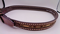 NOCONA BELT + BUCKLE – NORTH CAROLINA – FIRST IN WINGS – Made In USA – Size 38