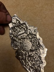 Famous Stars and Straps Wide Belt Buckle with Flower Rose Bouquet Design
