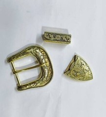 Western 3 piece buckle set cowboy cowgirl buckle for leather belt 1.5&Prime;, 38 mm
