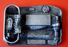 1985 VTG USS Arizona Memorial Pearl Harbor Hawaii Belt Buckle