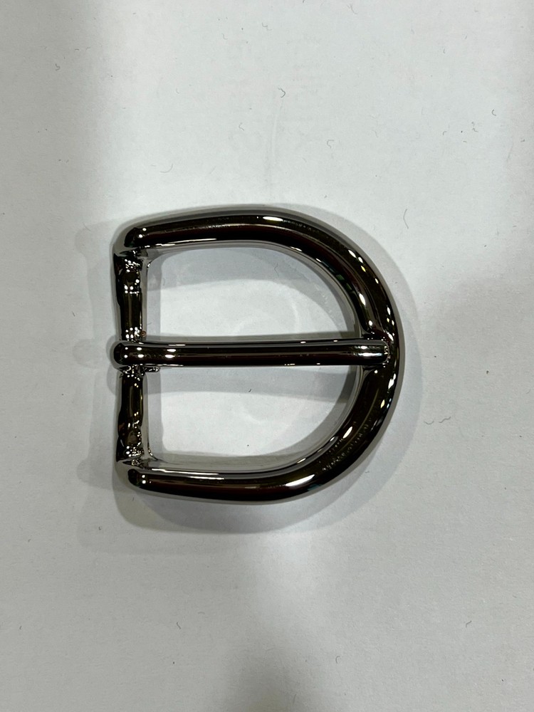 Solid Brass Polished Nickel Belt Buckle Made in Italy Fits 1.18&Prime; Belt Strap