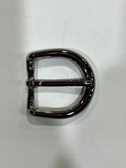 Solid Brass Polished Nickel Belt Buckle Made in Italy Fits 1.18&Prime; Belt Strap