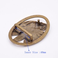 Retro Bronze Cowboy Indian Chief Head Western Indian Metal Fashion Belt Buckle