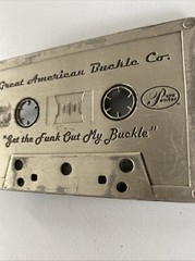 Cassette Belt Buckle “Get The Funk Out My Buckle” Great American Buckle Co.