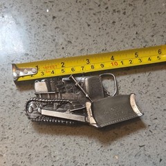Bergamot Brass Works Silver Tractor Construction Western Belt Buckle D38 1.5&Prime;