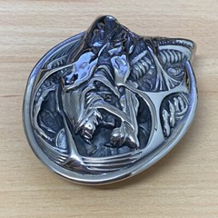 Handmade Stainless Steel AVP Alien Buckle Mens Biker Punk Belt Buckle 10B10A