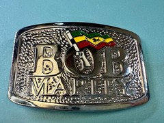 BOB MARLEY Jamaican Singer Rastafarian Flag Music Reggae 2006 Belt Buckle