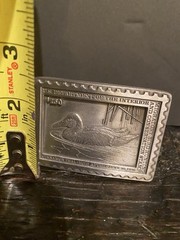 1986 Duck $7.50 Conservation Stamp Belt Buckle By American Legends 2085of 5000