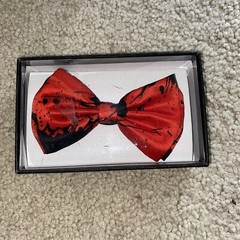 Halloween Bloody Bow Tie & Matching Suspenders Set Tuxedo Wedding Prom Youth Men